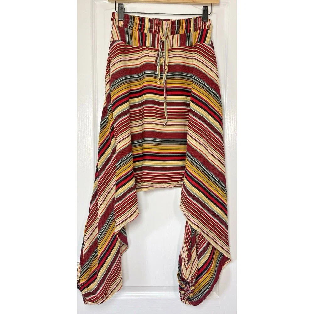 Buddha Pants NWOT The Savannah Pants drawstring striped XS boho 70s gypsy harem - Picture 5 of 7